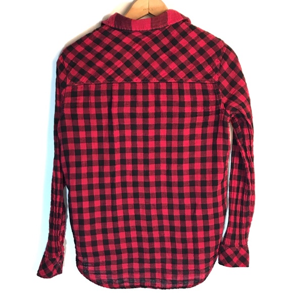 7 For All Mankind Tops | 7fam Red Buffalo Check Top | Poshmark